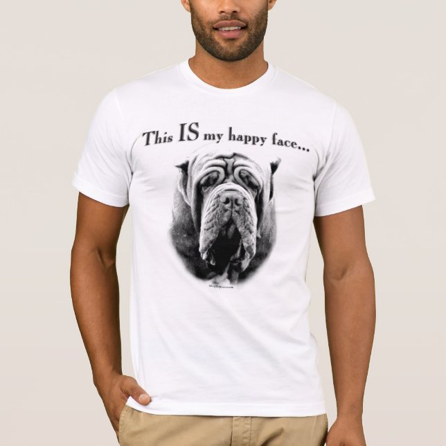 T-shirt Mastiff napolitain, joyeux visage (Devant)