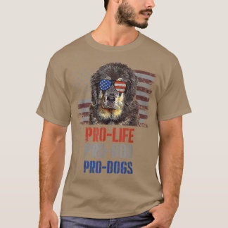 T-shirt Mastiff Tibétain Anti-avortement Pro God Pro Chien