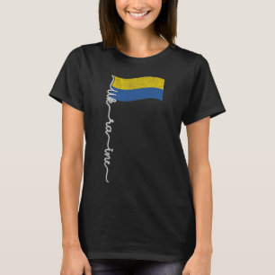 T-shirt Mât de drapeau de fierté ukrainienne -- Drapeau de