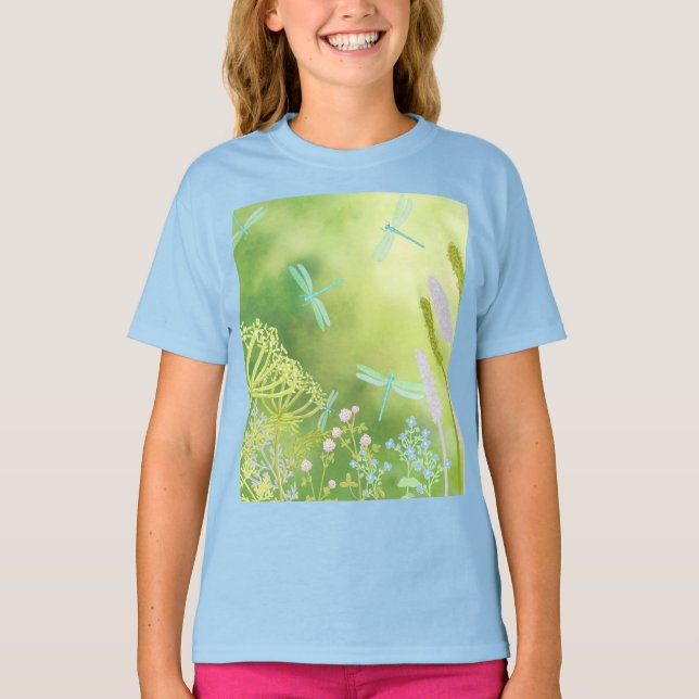 T-shirt Mat du bureau de pré-dragonfly (Devant)
