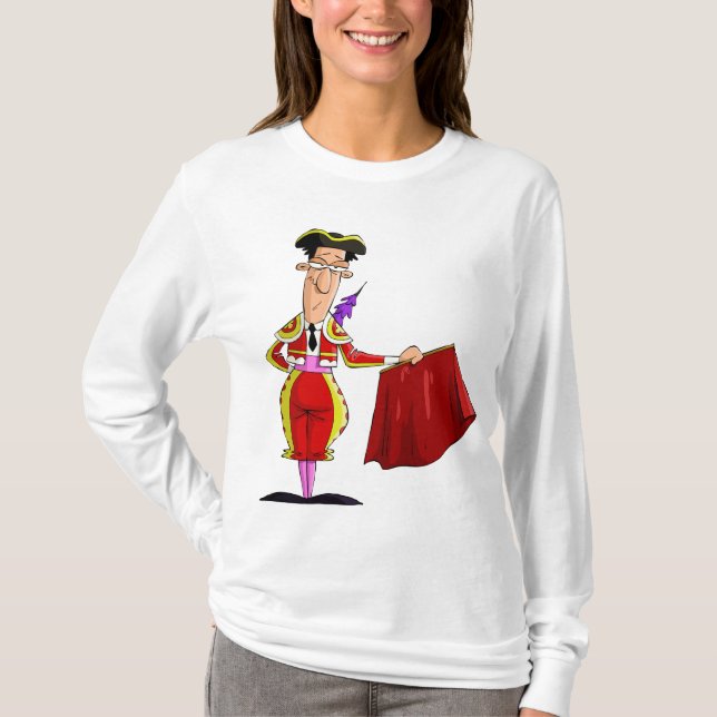 T-shirt Matador avec cape rouge torero espagnol (Devant)