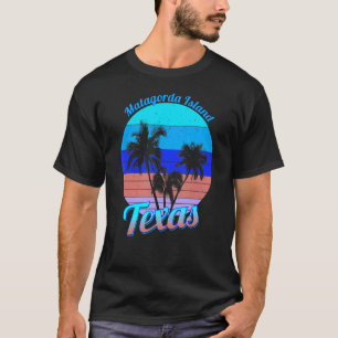 T-shirt Matagorda Island Texas Palmiers tropicaux rétro V