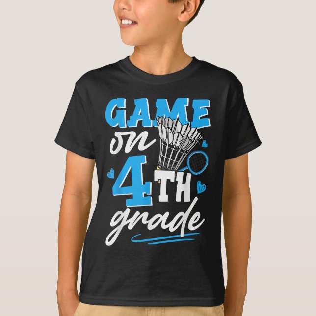 T-shirt Match de badminton pour garçons et filles de 4e an (Devant)