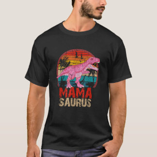 T-shirt Match de famille Mamasaurus T Rex Mama Dinosaur Sa