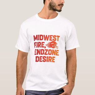 T-shirt Match de football Jour de feu de Midwest Endzone D