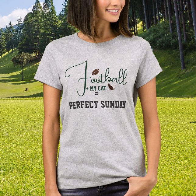 T-shirt Match de Football Maman Chat Script Acier Clair Ve (Créateur téléchargé)