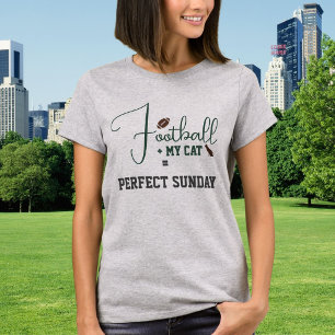 T-shirt Match de Football Maman Chat Script Acier Clair Ve