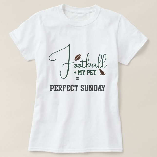 T-shirt Match de Football Maman Chat Script Vert Gris Blan (Design devant)