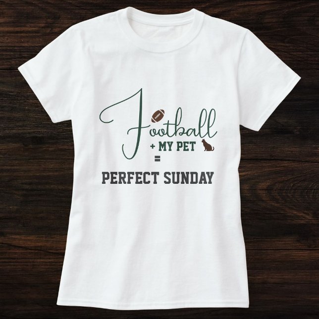 T-shirt Match de Football Maman Chat Script Vert Gris Blan (Créateur téléchargé)