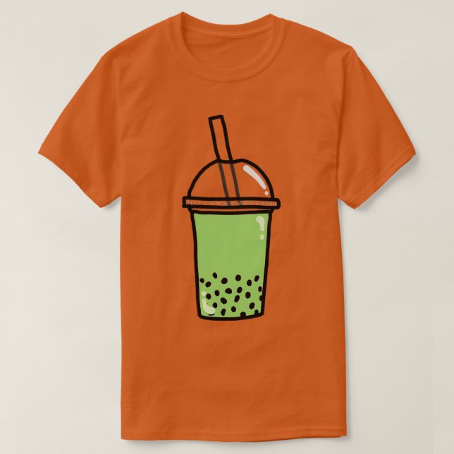 T-shirt matcha boba tea 4 (Design devant)