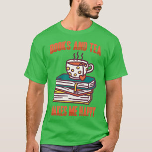 T-shirt Matcha Books Tea Me Rend Heureux