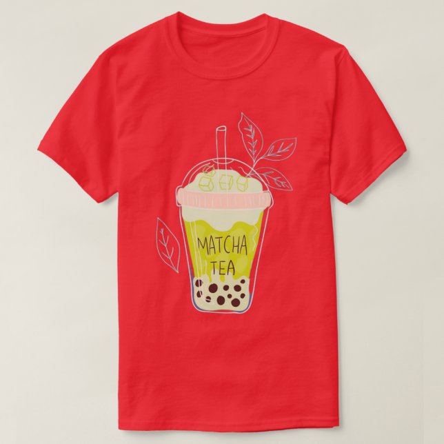 T-shirt matcha bulle thé 4 (Design devant)