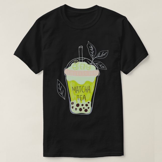 T-shirt matcha bulle thé 5 (Design devant)