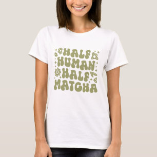 T-shirt Matcha lata drôle citations vert floral esthétique