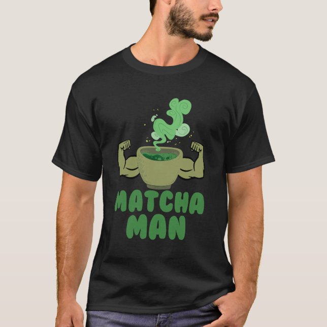 T-shirt Matcha Man Funny Don Tea vert Feuille Japon Humour (Devant)