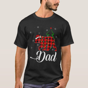 T-shirt Matching Buffalo Plaid Christmas Dad Bear Pajama