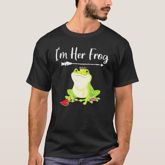 T-shirt Matching Couples Princess Frog Anniversary Valenti (Devant)