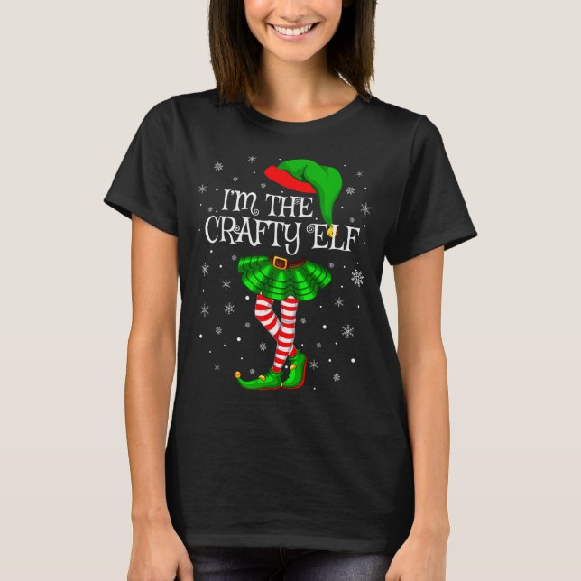 T-shirt Matching Family Group I'm The Crafty Elf Christmas (Devant)