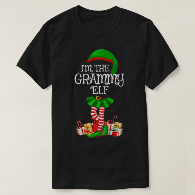 T-shirt Matching Family Group I'm The Grammy Elf Christmas (Design devant)