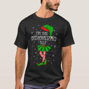 T-shirt Matching Family Group I'm The Introverted Elf Chri
