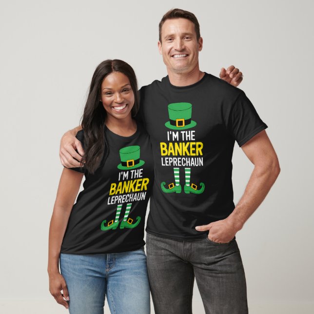 T-shirt Matching Family I'm The Banker Leprechaun St Patri (Unisexe)