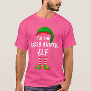 T-shirt Matching Family I'm The Sassy Tante Elf Christmas