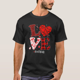 T-shirt Matching Family Love Football Heart Funny Valentin