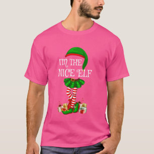 T-shirt Matching Family Women Girls I'm The Nice Elf Chris