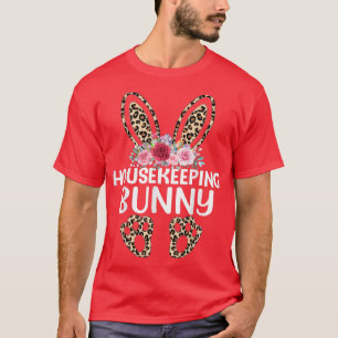 T-shirt Matching Funny Empreinte de léopard Bunny Ménage E