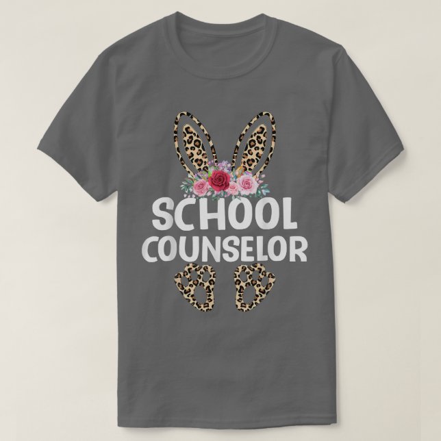 T-shirt Matching Funny Empreinte de léopard Bunny School C (Design devant)