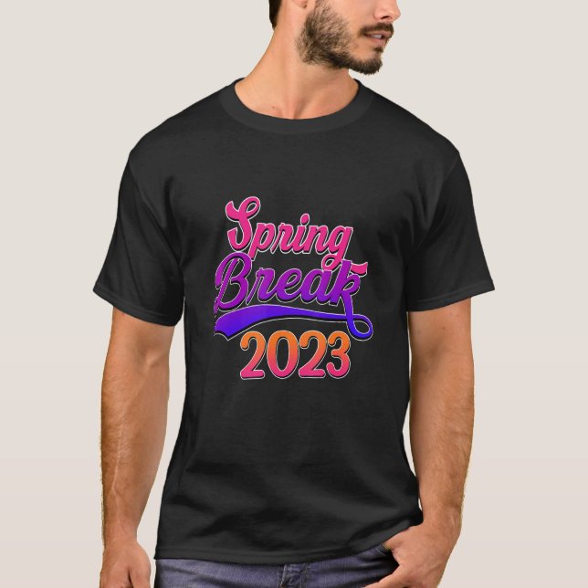 T-shirt Matching Group Spring Break 2023 Colorful Graphic (Devant)