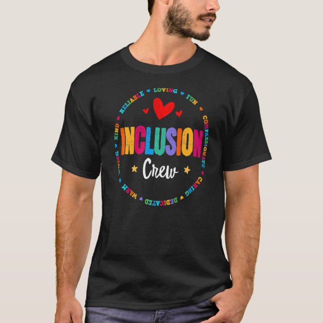 T-shirt Matching Inclusion Crew Enseignant d'éducation spé (Devant)