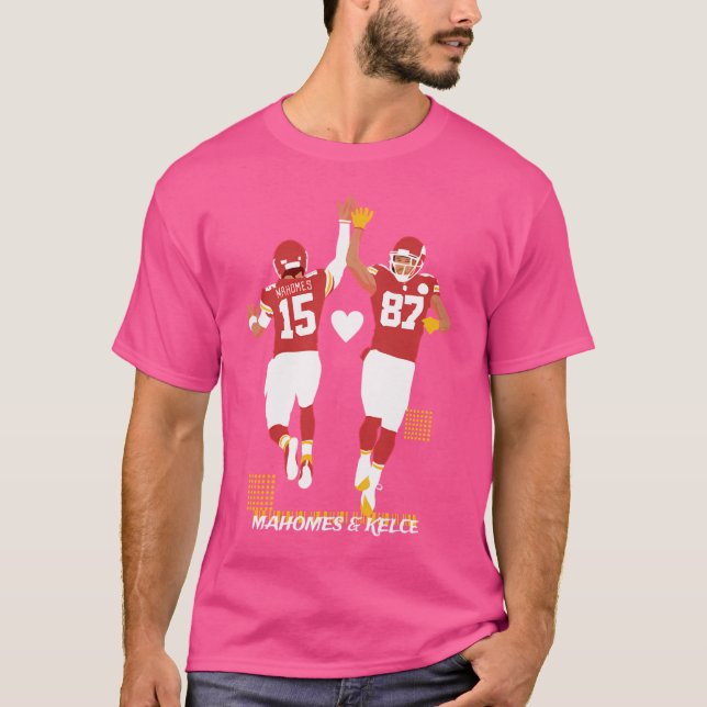 T-shirt Maté de Mahomes Kelce - Rouge (Devant)
