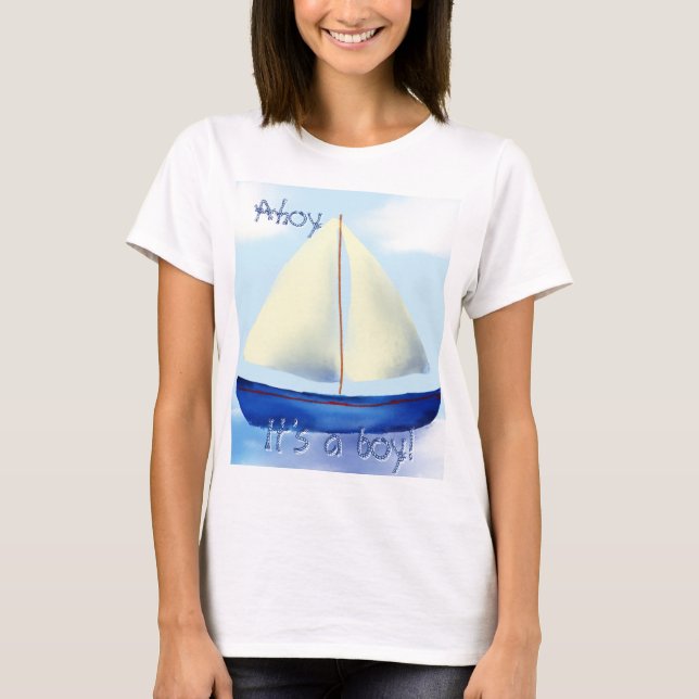 T-shirt Matelot C'est un Garçon Maman à Venir (Devant)