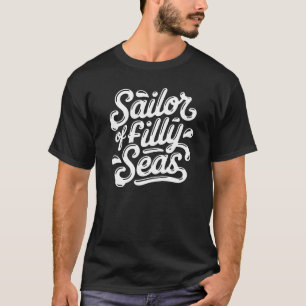 T-shirt Matelot des Mers Idiotes – Écriture Pinceau qui Dé