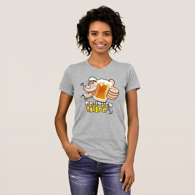 T-shirt Matelot ivre | Femme ajustée (Devant entier)