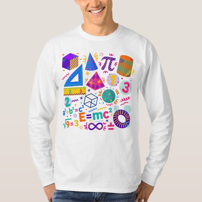 T-shirt Matematica Pop Arcobaleno (Devant)