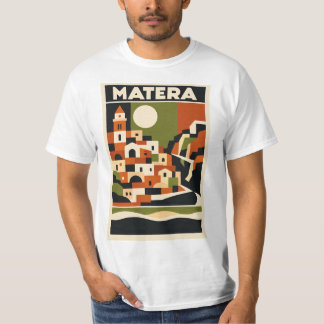T-shirt Matera Italie Bauhaus Géométrique Voyage