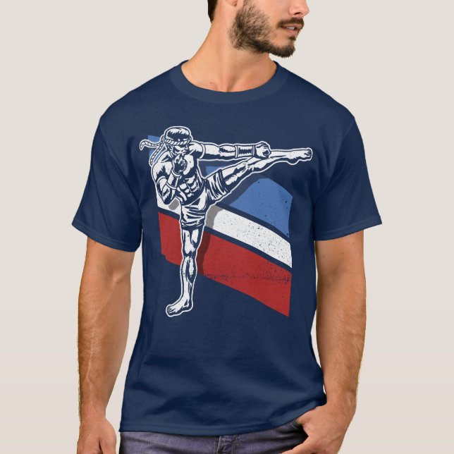 T-shirt Material Arts Kickboing Kickboer Combat Sports fri (Devant)