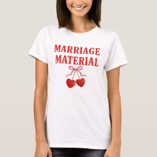 T-shirt Matériel de mariage nœud cerise