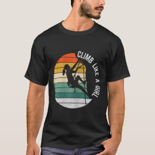 T-shirt Matériel d'escalade Climb Like A Girl pour enfants