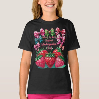 T-shirt Maternelle Chic Fraise et Ruban Douce