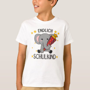 T-shirt Maternelle Eléphante École Enfants Cone