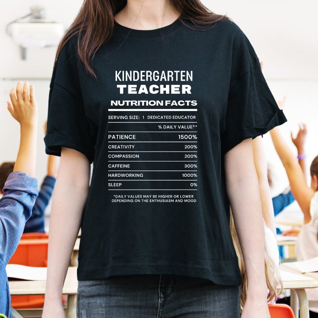 T-shirt Maternelle Enseignante Nutrition Faits amusants (Créateur téléchargé)