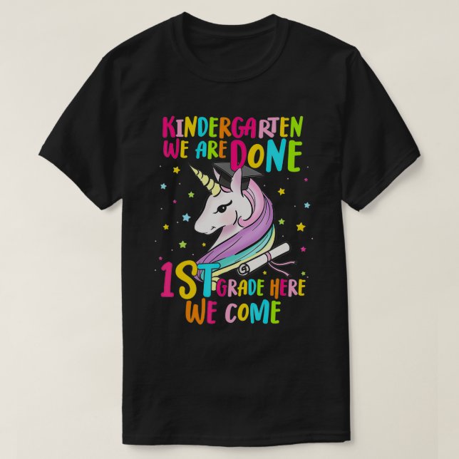 T-shirt Maternelle Graduation Magique Unicorne (Design devant)