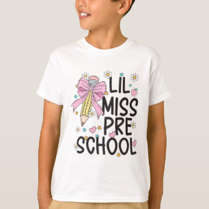 T-shirt Maternelle Little Miss Retour à l'école Filles Mat