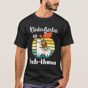 T-shirt Maternelle No ProbLlama Mignon Paresseux Llama 1er