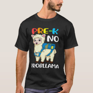T-shirt Maternelle Pas De Problème Lama Retour À L'école