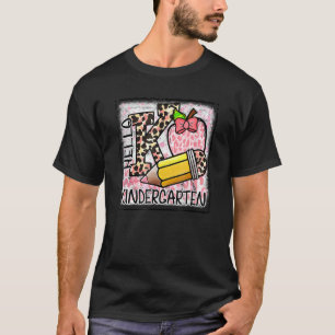 T-shirt Maternelle Pomme Léopard Élève Enseignant
