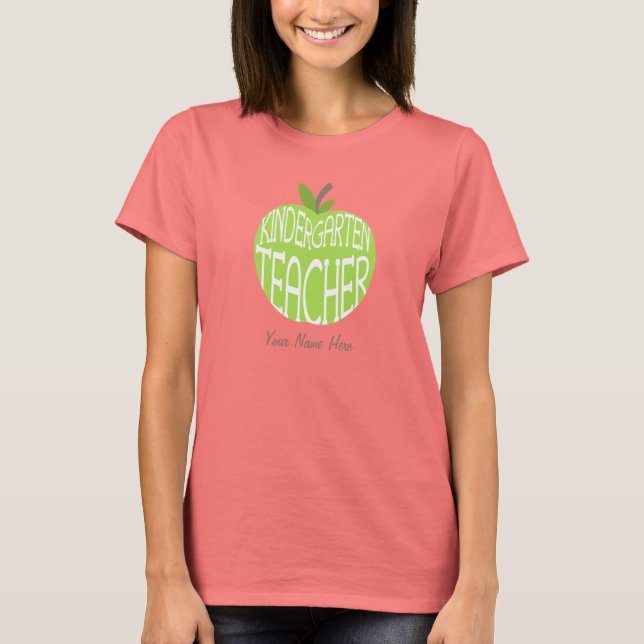 T-shirt maternelle Professeur T Chemise - Pomme verte (Devant)